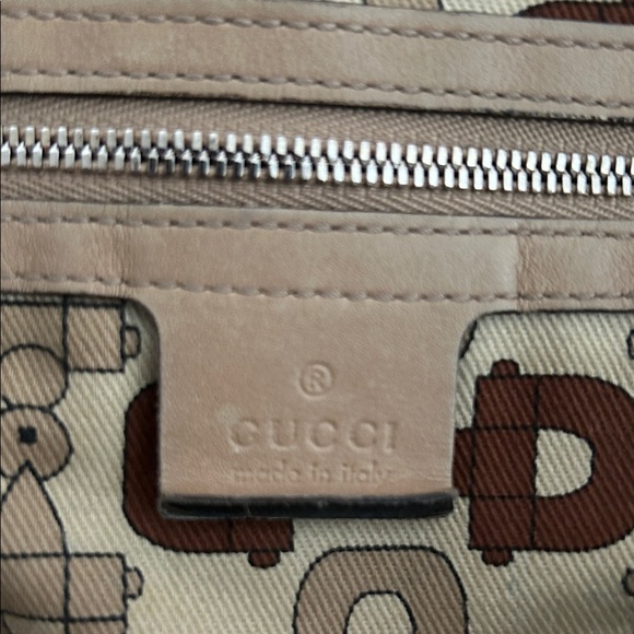 Gucci Vintage Guccissima Leather Beige Monogram Shoulder Bag - Picture 5 of 11